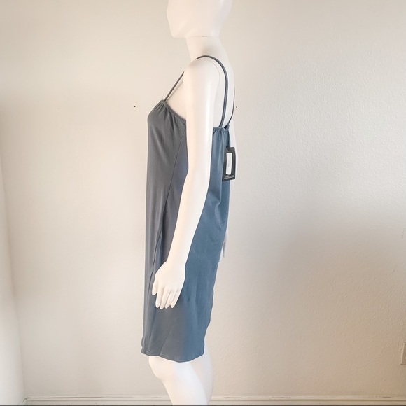 Pretty Little Thing Blue Asymmetrical Bodycon Dress - Picture 2 of 6